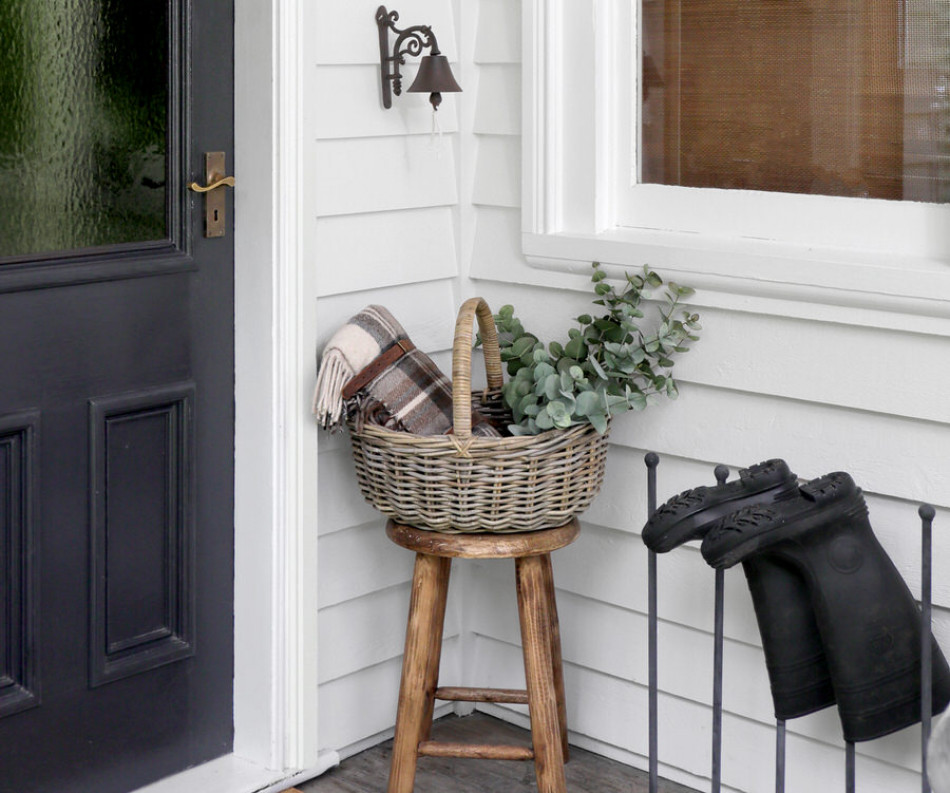 French Baker Basket - Picnic Basket Grey Cane