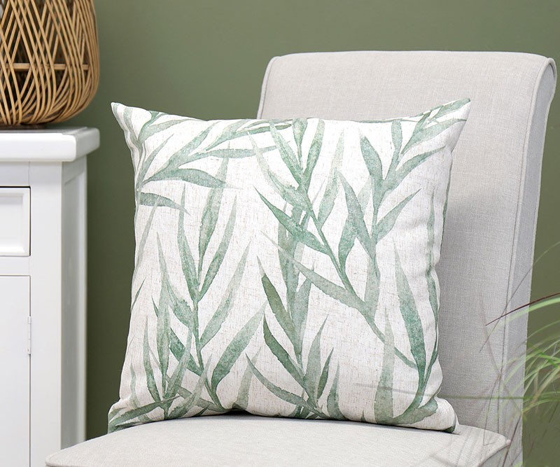 Green Bamboo Leaf Cushion