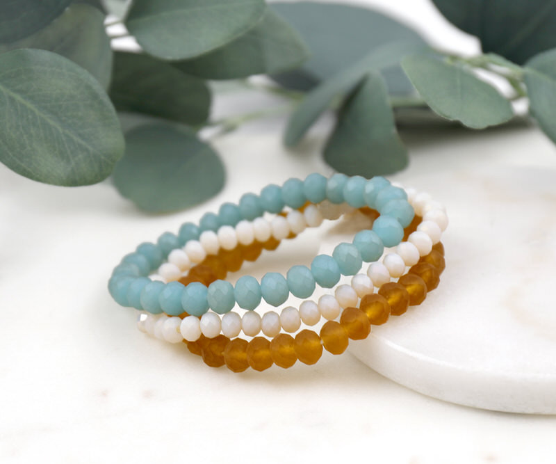 Cayman Summer Set of 3 Bead Bracelets