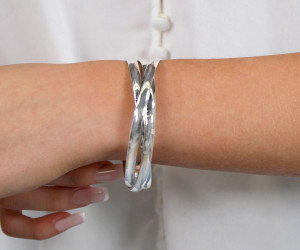 Nova Triple Link Silver Bangle