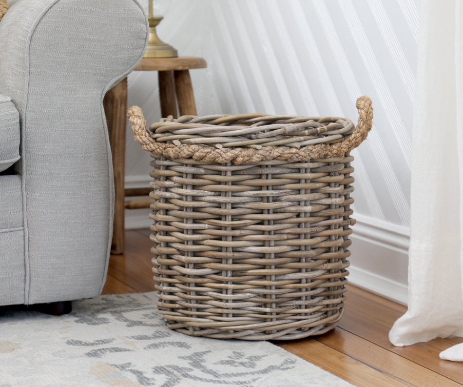 Stonefields Round Rattan Basket - Small