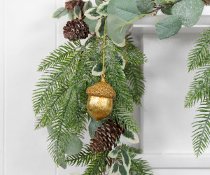 Gold Acorn Christmas Tree Decoration