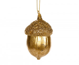 Gold Acorn Christmas Tree Decoration