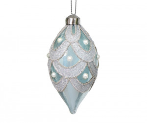 Phoebe Aqua & Pearl Christmas Tree Bauble