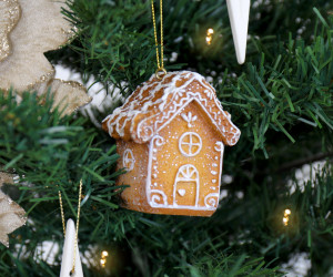 Gingerbread House Christmas Tree Ornament