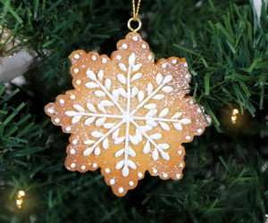 Gingerbread Snowflake Tree Ornament