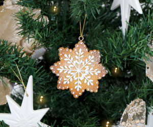 Gingerbread Snowflake Tree Ornament