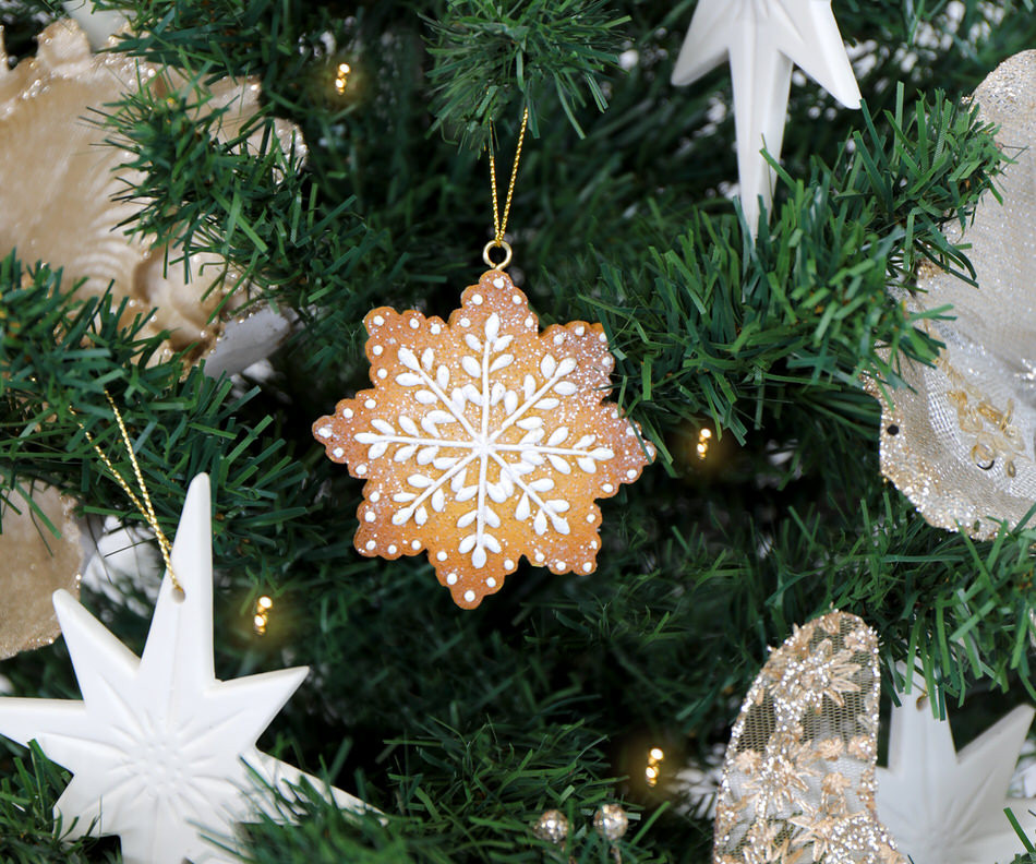 Gingerbread Snowflake Tree Ornament