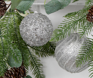 Harmony Silver Crystals Tree Bauble