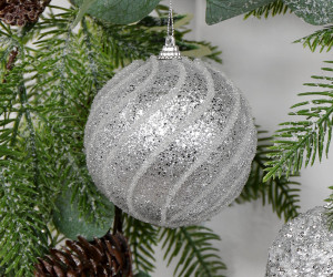 Radiance Silver Swirl Christmas Tree Decoration