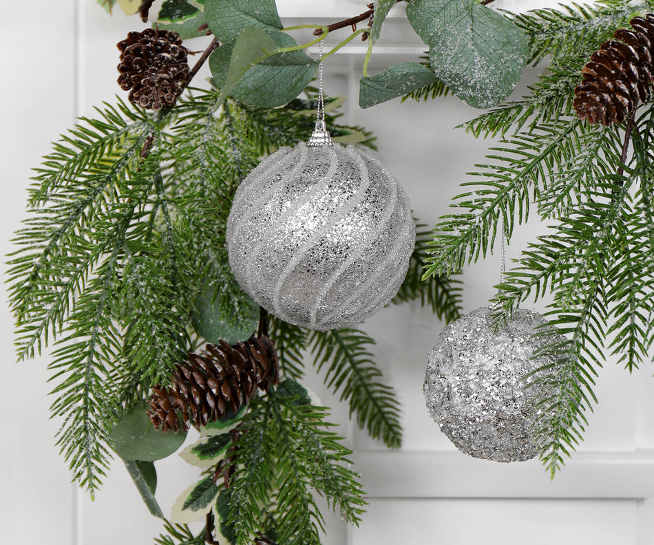 Radiance Silver Swirl Christmas Tree Decoration