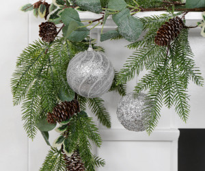 Radiance Silver Swirl Christmas Tree Decoration