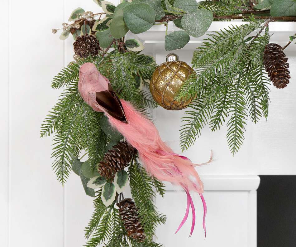 Divine Pink Bird Christmas Tree Decoration