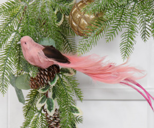 Divine Pink Bird Christmas Tree Decoration