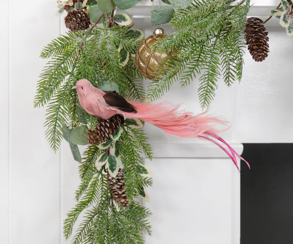 Divine Pink Bird Christmas Tree Decoration