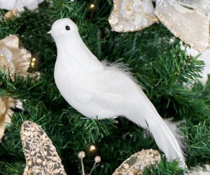 Samphire White Partridge Tree Decoration