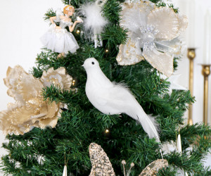 Samphire White Partridge Tree Decoration