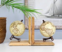 Set 2 Columbus World Globe Bookends