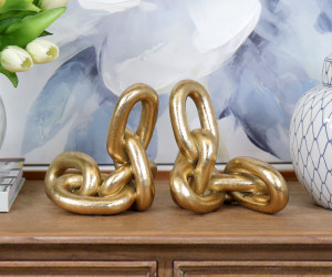 Set of 2 Vermont Gold Links Bookends