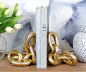 Set of 2 Vermont Gold Links Bookends