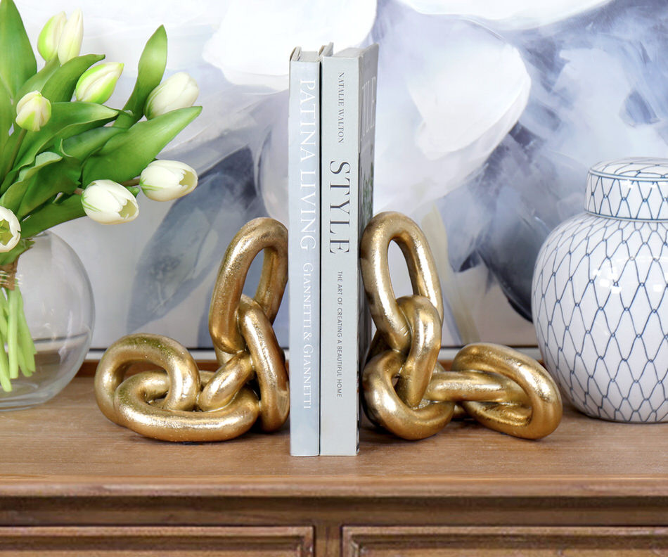 Set of 2 Vermont Gold Links Bookends