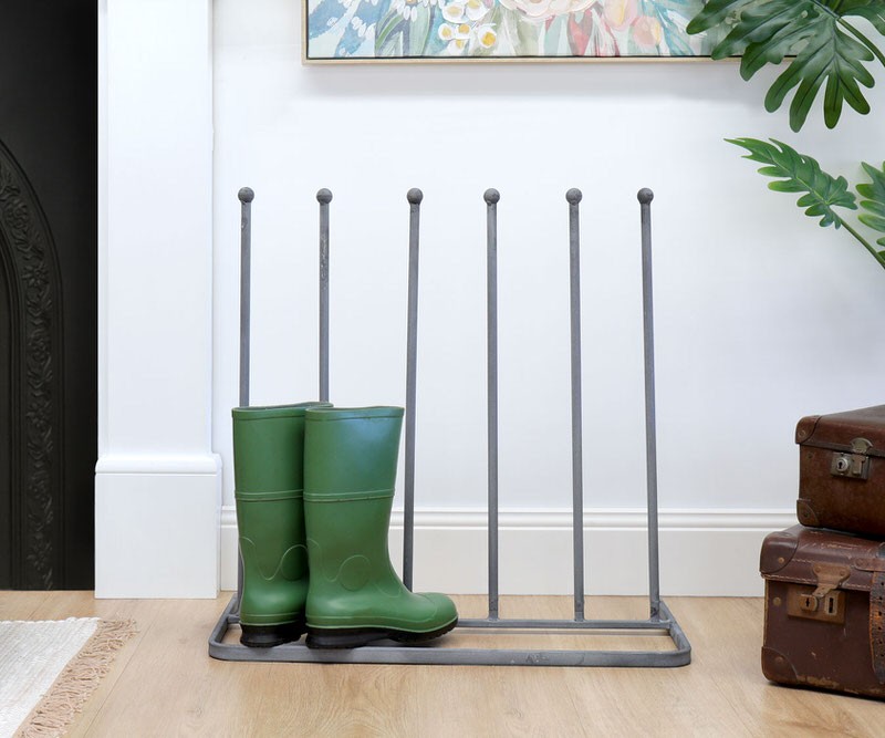 wellington boot rack metal