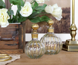 Small Amarosa Gold Glass Bottle