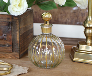 Large Amarosa Gold Glass Bottle