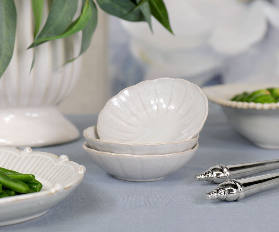 Set 3 Marguerite Fluted Dip Bowls