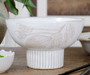 Banksia Ceramic Pedestal Bowl