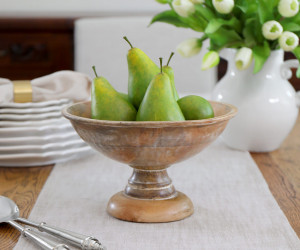 Carobella Mango Wood Fruit Bowl