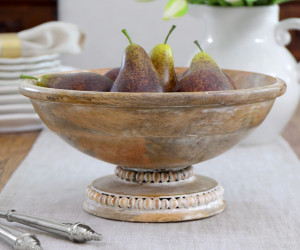 Lucca Mango Wood Fruit Bowl