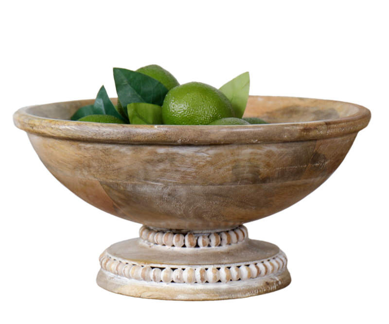 Lucca Mango Wood Fruit Bowl