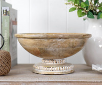 Lucca Mango Wood Fruit Bowl