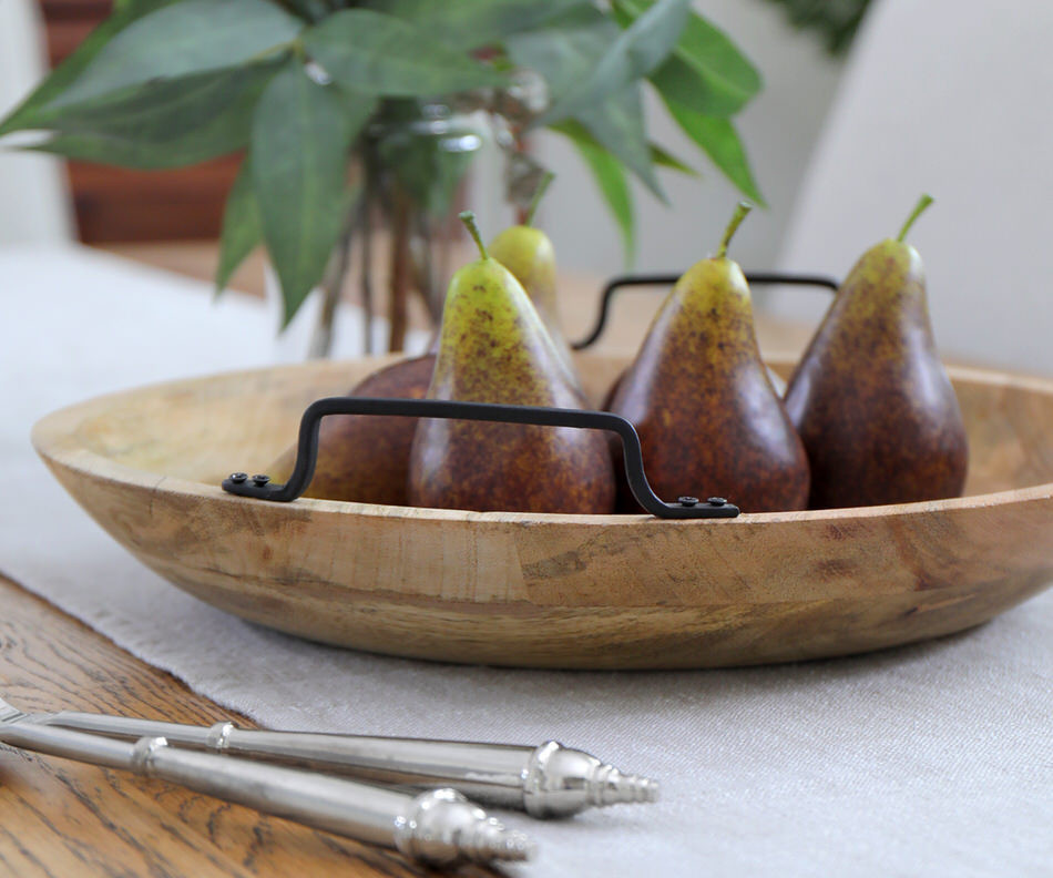 Large Amara Mango Wood Bowl With Handles