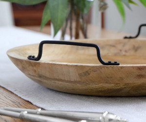 Large Amara Mango Wood Bowl With Handles