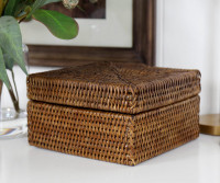 Bayview Brown Rattan Storage Box