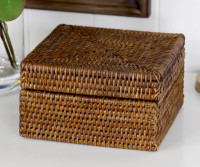 Bayview Brown Rattan Storage Box