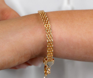 Cascade Gold Mesh Bracelet