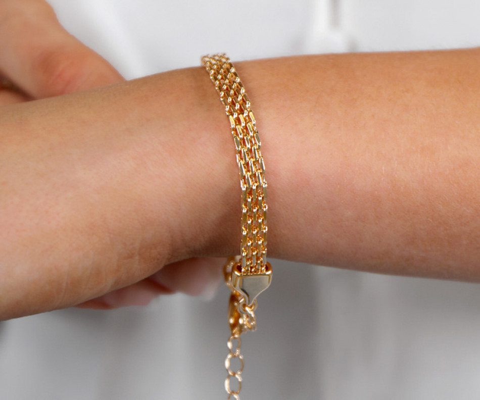 Cascade Gold Mesh Bracelet