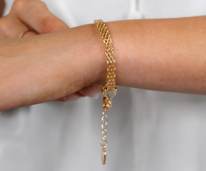 Cascade Gold Mesh Bracelet