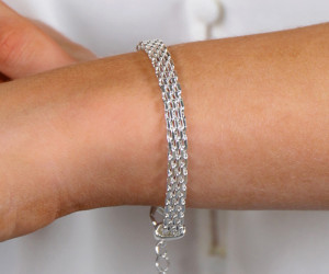 Cascade Silver Mesh Bracelet