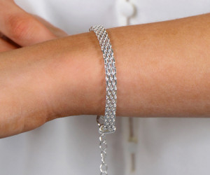 Cascade Silver Mesh Bracelet