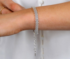 Cascade Silver Mesh Bracelet