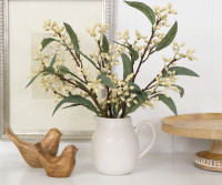 Set 3 Lytton Cream Bud Eucalyptus Stems