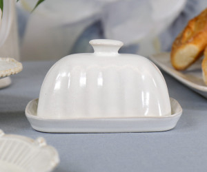 Marguerite Fluted Butter Dish