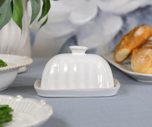 Marguerite Fluted Butter Dish