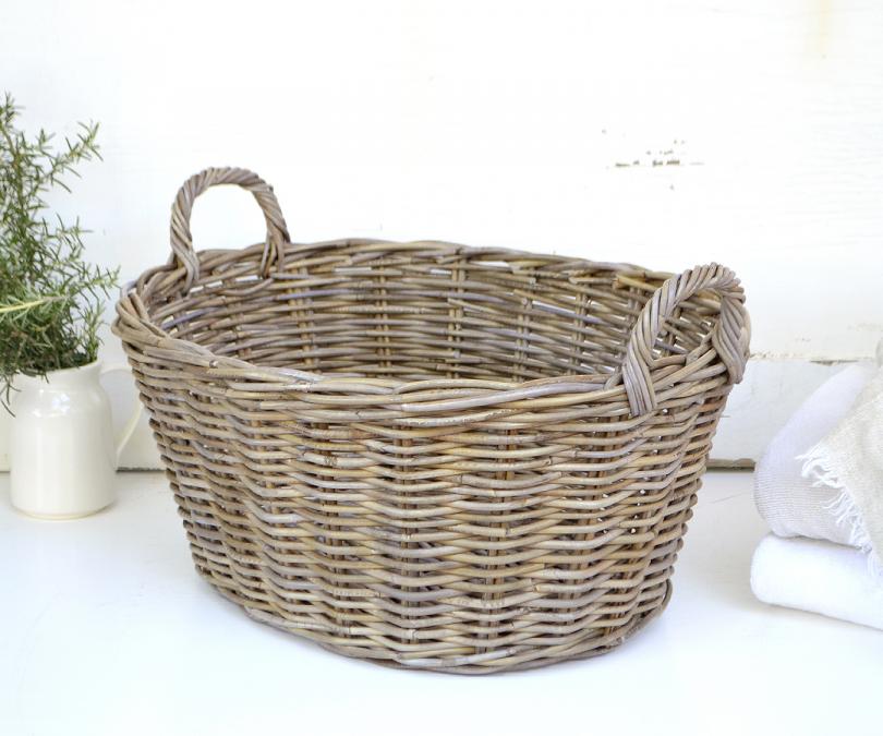 wicker washing basket