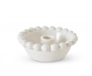 Snowball White Candle Holder