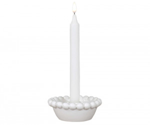 Snowball White Candle Holder